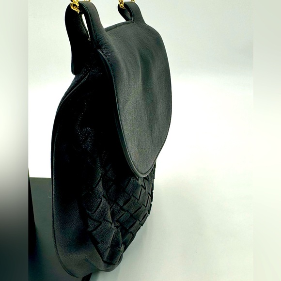 Auth Bottega Veneta Mini Black Leather belt bag Intreciatto add on strap - Picture 2 of 16